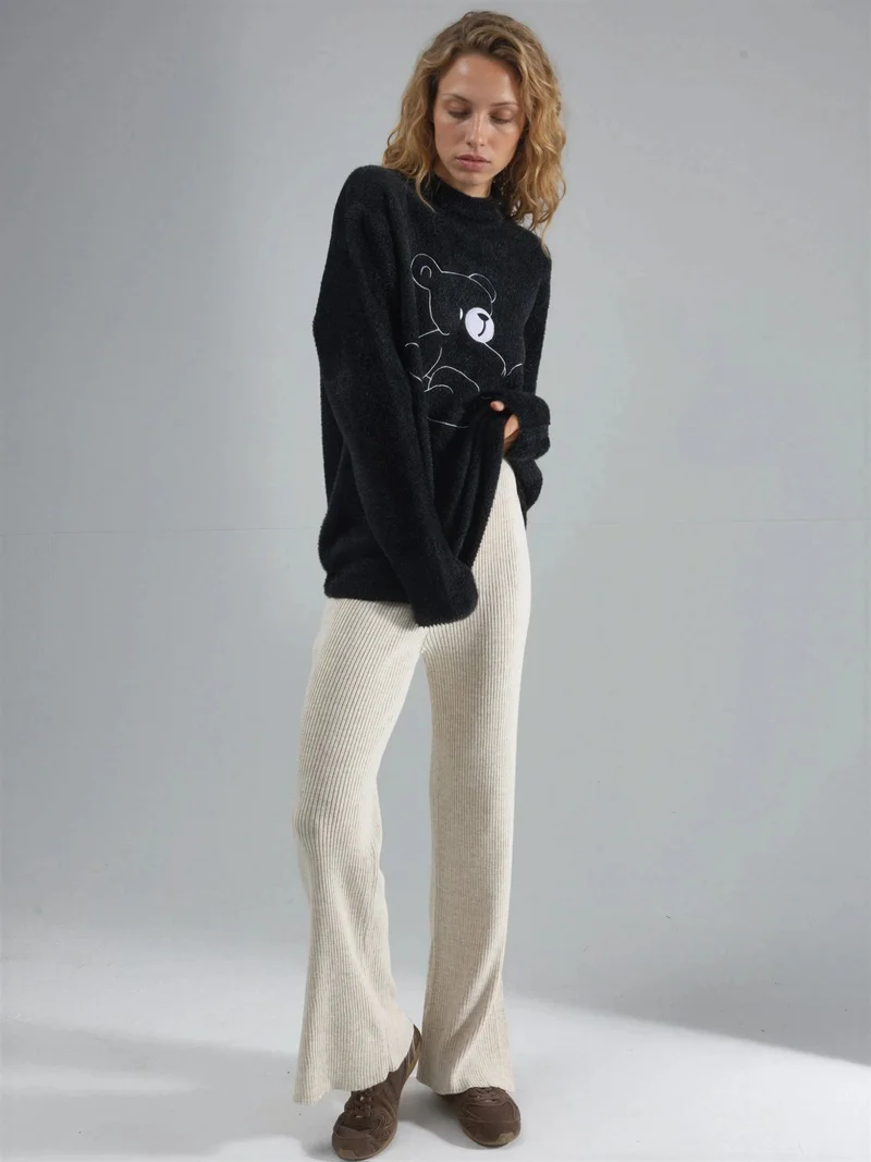 MY FASHION MY FASHION Oversize Teddy Bear Plush Sweater